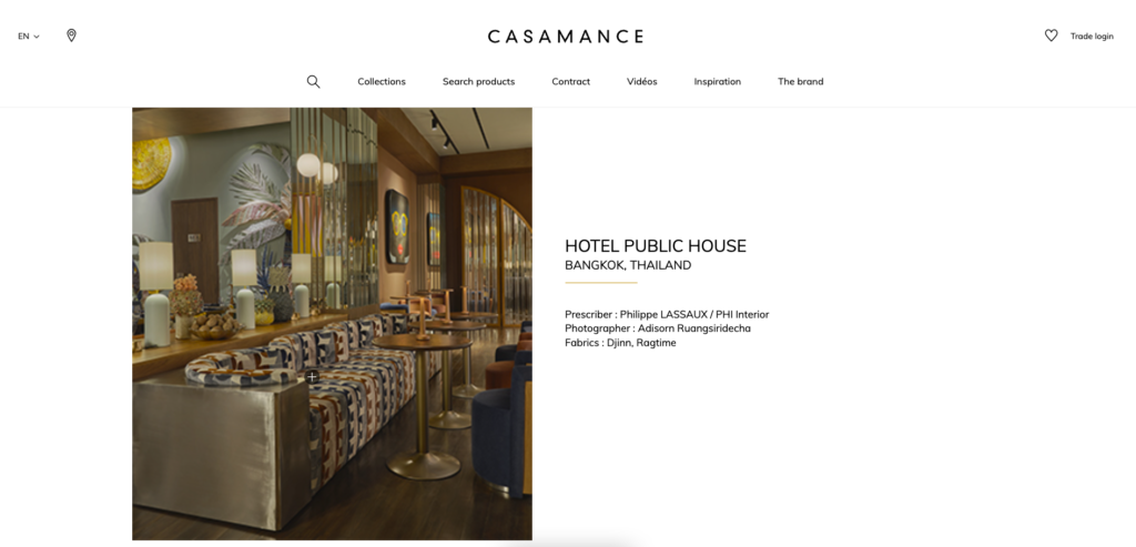 CASAMANCE - PUBLIC HOUSE HOTEL interior designed by P.H.I. Interior