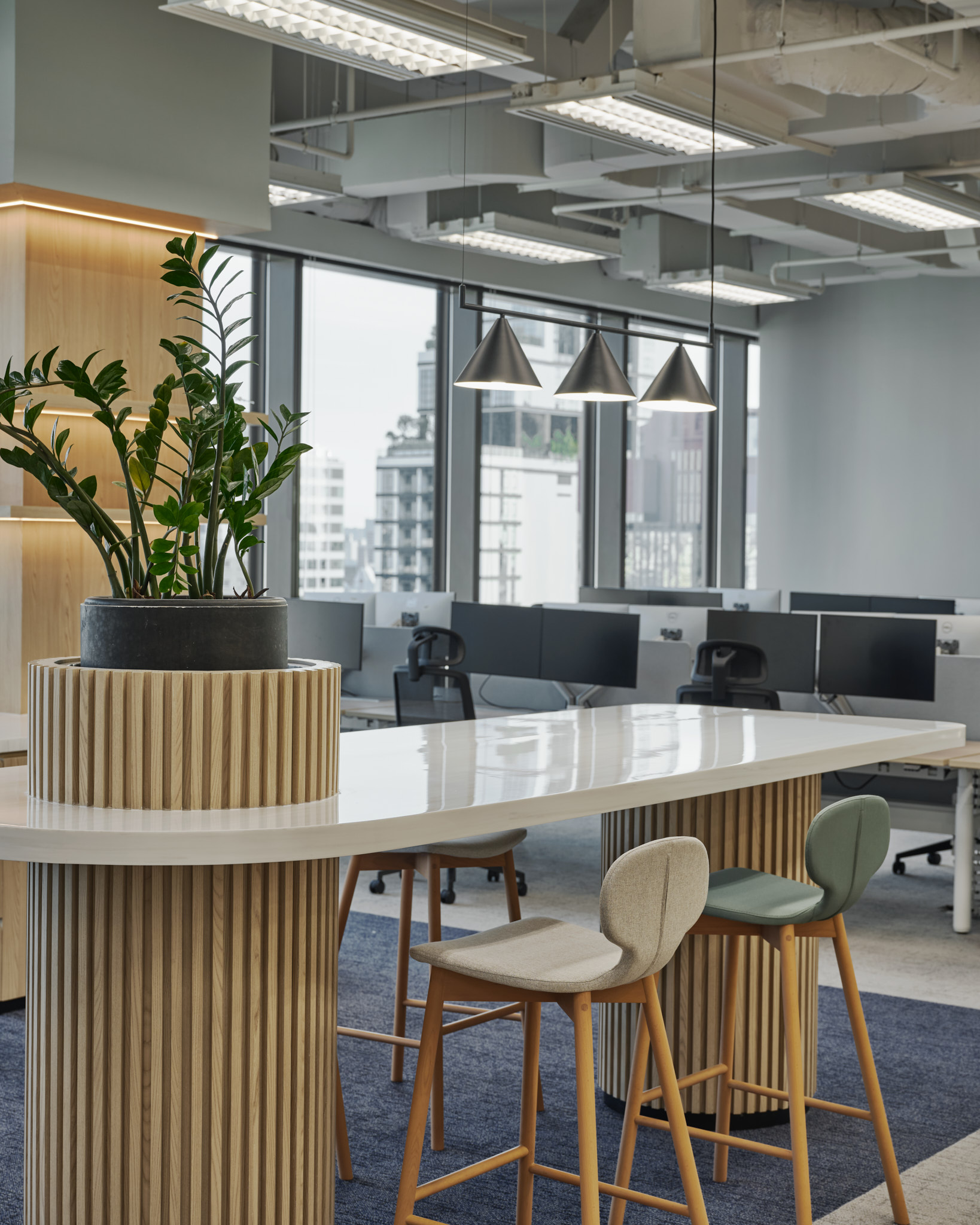 Space Matrix Design Consultants - KUEHNE + NAGEL workplace at Singha Complex 18